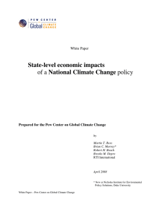 State-level economic impacts  National Climate Change White Paper