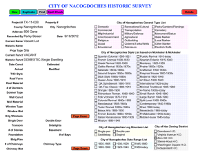 CITY OF NACOGDOCHES HISTORIC SURVEY TX-11-028 Nacogdoches 806 Gene