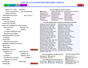 CITY OF NACOGDOCHES HISTORIC SURVEY TX-11-028 Nacogdoches 816 Gene