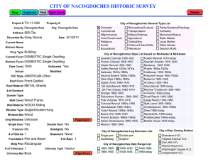 CITY OF NACOGDOCHES HISTORIC SURVEY TX-11-028 Nacogdoches 805 Ola