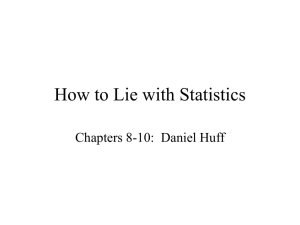 How to Lie with Statistics Chapters 8-10:  Daniel Huff