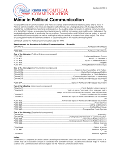 ! Minor in Political Communication!  !&#34;#$%$&amp;'#