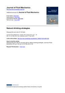 Journal of Fluid Mechanics Natural drinking strategies Journal of Fluid Mechanics: