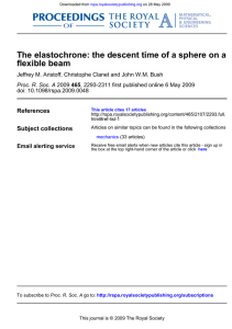 The elastochrone: the descent time of a sphere on a