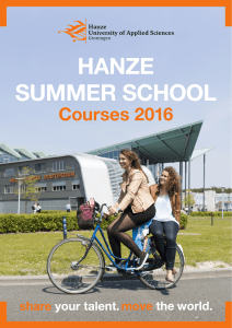 HANZE SUMMER SCHOOL Courses 2016