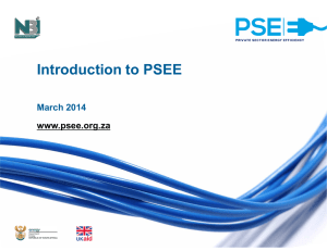 Introduction to PSEE March 2014 www.psee.org.za