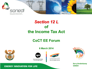Section 12 L  of CoCT EE Forum
