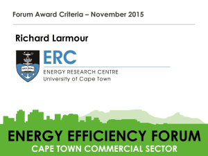 Richard Larmour Forum Award Criteria – November 2015