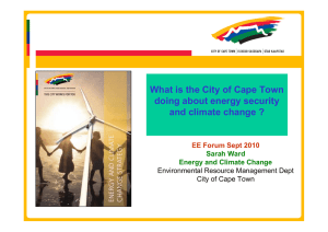 What is the City of Cape Town doing about energy security