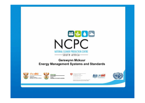 Gerswynn Mckuur Energy Management Systems and Standards