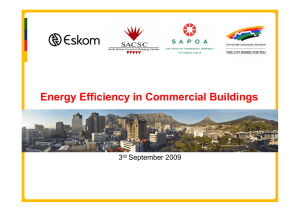Energy Efficiency in Commercial Buildings 3 September 2009 rd