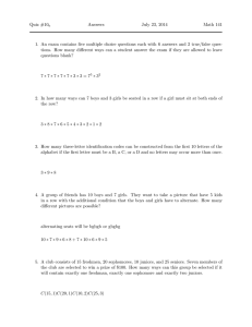 Quiz #10 Answers July 23, 2014 Math 141