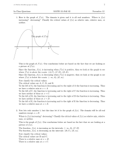 1 In Class Questions MATH 151-Fall 02 November 12