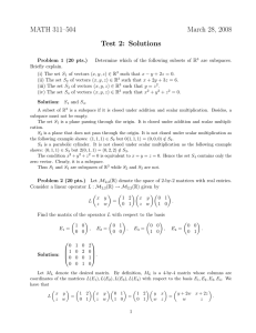 MATH 311–504 March 28, 2008 Test 2: Solutions