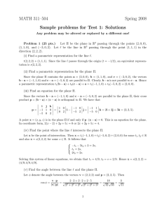MATH 311–504 Spring 2008 Sample problems for Test 1: Solutions