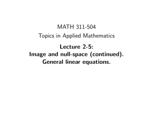 MATH 311-504 Topics in Applied Mathematics Lecture 2-5: Image and null-space (continued).