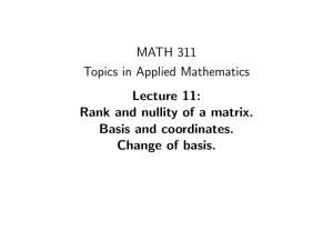 MATH 311 Topics in Applied Mathematics Lecture 11: