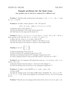 MATH 311–503/505 Fall 2015 Sample problems for the final exam