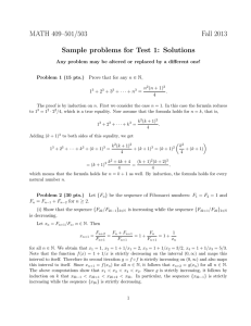 MATH 409–501/503 Fall 2013 Sample problems for Test 1: Solutions