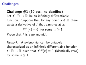 Challenges Challenge #1 (50 pts., no deadline)