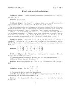 MATH 423–500/200 May 7, 2012 Final exam (with solutions)