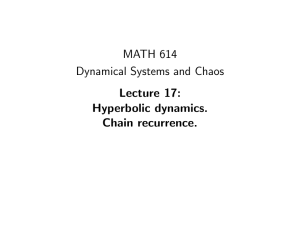 MATH 614 Dynamical Systems and Chaos Lecture 17: Hyperbolic dynamics.