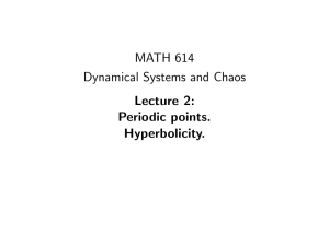 MATH 614 Dynamical Systems and Chaos Lecture 2: Periodic points.