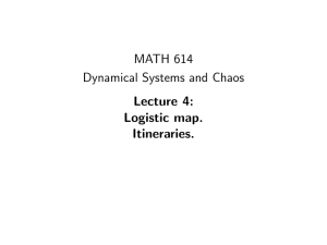 MATH 614 Dynamical Systems and Chaos Lecture 4: Logistic map.