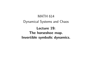 MATH 614 Dynamical Systems and Chaos Lecture 19: The horseshoe map.
