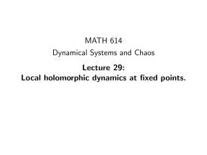 MATH 614 Dynamical Systems and Chaos Lecture 29: