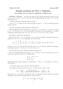 Math 311-503 Spring 2007 Sample problems for Test 1: Solutions