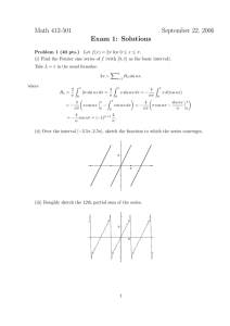 Math 412-501 September 22, 2006 Exam 1: Solutions