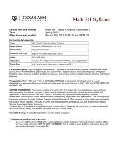 Math 311 Syllabus