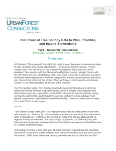 The Power of Tree Canopy Data to Plan, Prioritize, T