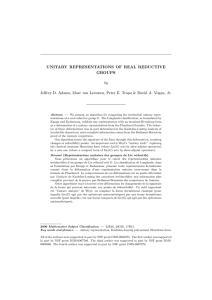 UNITARY REPRESENTATIONS OF REAL REDUCTIVE GROUPS by