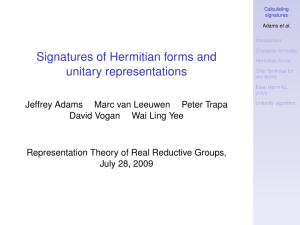 Signatures of Hermitian forms and unitary representations