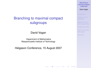 Branching to maximal compact subgroups