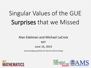 Singular Values of the GUE Surprises that we Missed MIT