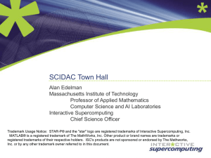 SCIDAC Town Hall