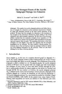 The  Strongest  Facets  of the  Acyclic