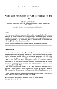 Worst-case  comparison  of  valid  inequalities  for... TSP M i c h e l   X.  G... Mathematical Programming 69  (1995)  335-349