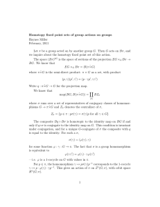 Homotopy fixed point sets of group actions on groups Haynes Miller