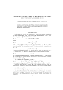 ASYMPTOTICS OF SOLUTIONS OF THE WAVE EQUATION ON DE SITTER-SCHWARZSCHILD SPACE