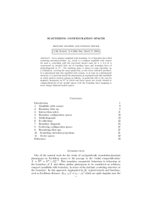 SCATTERING CONFIGURATION SPACES