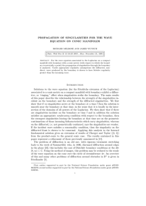 PROPAGATION OF SINGULARITIES FOR THE WAVE EQUATION ON CONIC MANIFOLDS