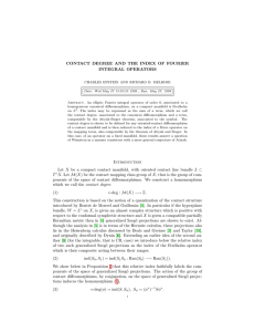 CONTACT DEGREE AND THE INDEX OF FOURIER INTEGRAL OPERATORS