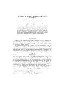 SCATTERING METRICS AND GEODESIC FLOW AT INFINITY