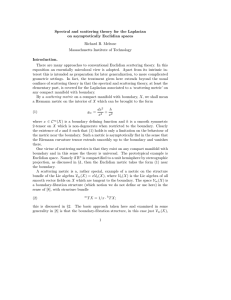 Spectral and scattering theory for the Laplacian on asymptotically Euclidian spaces