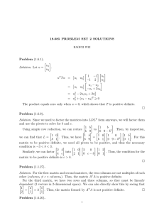 18.085 PROBLEM SET 2 SOLUTIONS Problem (1.6.1). u