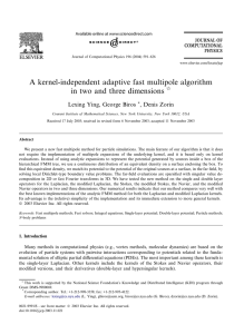 A kernel-independent adaptive fast multipole algorithm in two and three dimensions